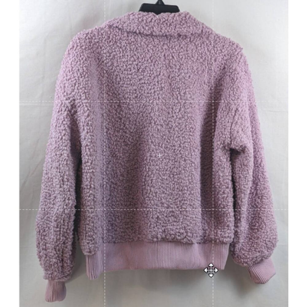Universal Thread Sherpa Winter Coat Bomber Jacket Lined Women Medium Collared - Picture 9 of 10